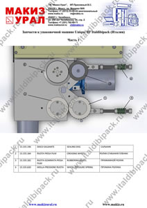 Запчасти к упаковочной машине Unique BF Italdibipack (Италия)